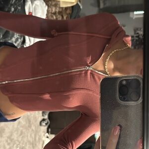 Women's Pink Zip-Up Hoodie